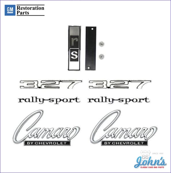 "327" Rally Sport Emblem Kit. GM Licensed Reproduction. for Camaro