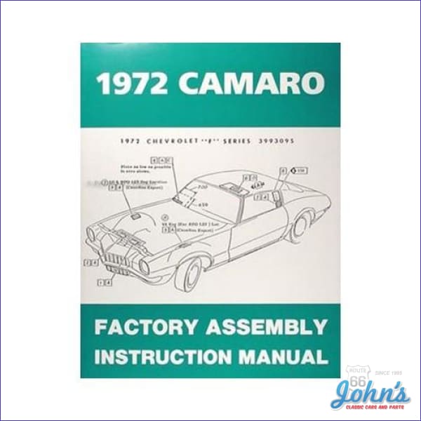 Factory Assembly Manual. for Camaro John's Classic Cars and Parts