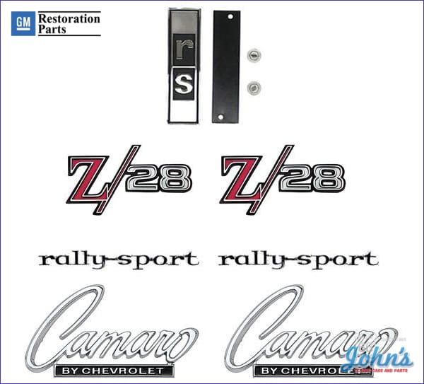 "Z/28" Rally Sport Emblem Kit. GM Licensed Reproduction. for Camaro
