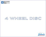 4-Wheel Disc Brake Door Handle Insert Silver. Each F2