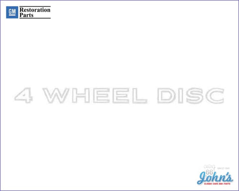 4-Wheel Disc Brake Door Handle Insert White. Each F2