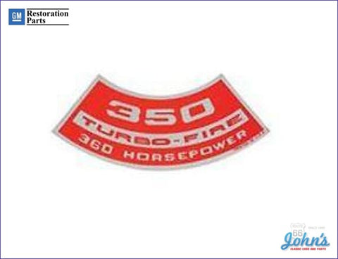 Air Cleaner Decal- 350 Turbo-Fire 360Hp F2 X