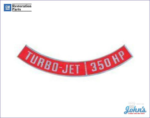 Air Cleaner Decal Turbo-Jet 350Hp A F2 F1 X
