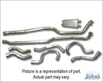 Aluminized Dual Exhaust System Sb Or Z/28. With 2-1/4 Head Pipes And 2 Tail Pipes. (Os5) F1