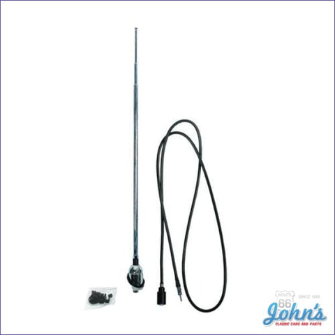 thumbnail image 2 of Chrome Universal Telescopic Car Aerial - FM Radio Fender Mount Antenna, 100cm 2 of 4