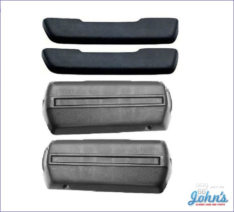 Armrest Base And Pad Kit With Molded Pads- Black A X F1