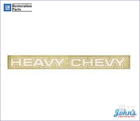 Body Decal White- Heavy Chevy A