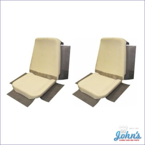 Bucket Seat Foam Kit Correct Style With Cloth Flaps. Two Seats. (Os1) A