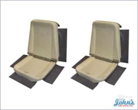 Bucket Seat Foam Kit Correct Style With Cloth Flaps. Two Seats. (Os1) A X