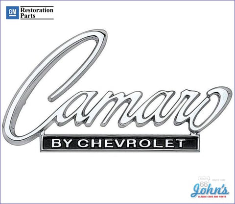 Camaro By Chevrolet Trunk Lid Emblem. Gm Licensed Reproduction. F1