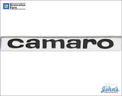 Camaro Trunk Lid Emblem. Gm Licensed Reproduction. F1