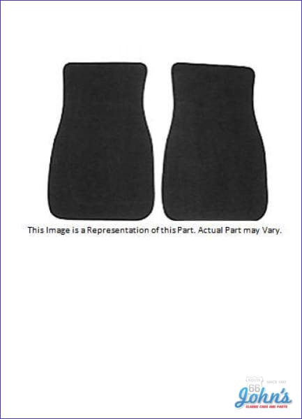 thumbnail image 2 of 2pc Classic Loop Carpet Floor Mats For 1962-1988 Chevy II Nova - Choose Color/Logo 2 of 4