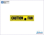 Caution Fan Decal F2