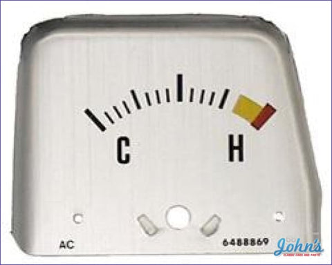 Console Gauge Face Plate - Temperature Gm Licensed Reproduction F1