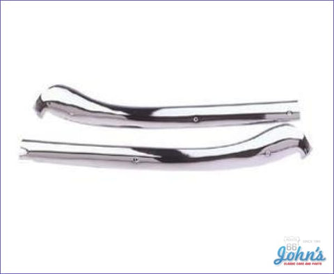 Convertible Chrome Header Moldings- Pair Gm Licensed Reproduction F1