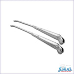 Convertible Wiper Arms With Chrome Mounting Points Pair. Gm Licensed Reproduction F1