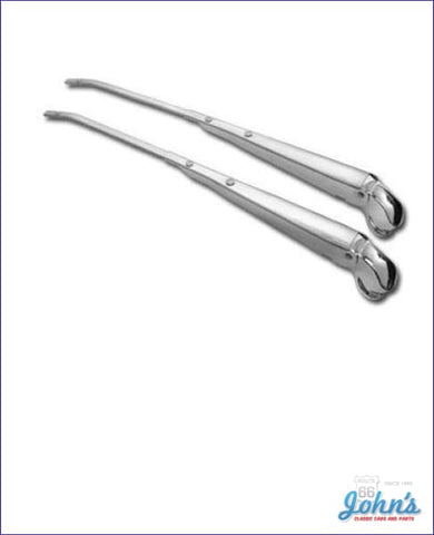 Convertible Wiper Arms With Chrome Mounting Points Pair. Reproduction F1