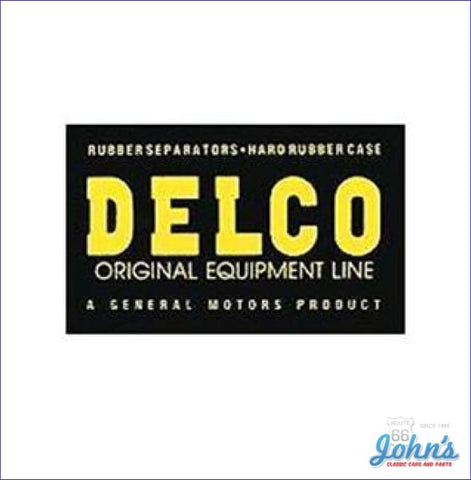 Delco Original Equipment Battery Decal A