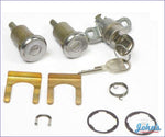 Door And Trunk Lock Kit With Keys - Long Cylinder Door Lock Stems F2