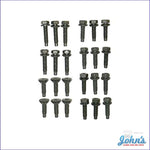 Door Hinge Bolt Kit. For All 4 Hinges - 24Pc A F1