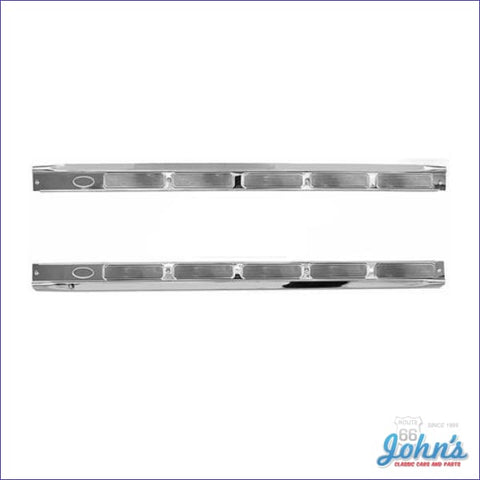 Door Sill Plates Pair. Stainless Steel. F2