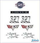 Emblem Kit Ss With 327 Fender Emblems Gm Licensed Reproduction X