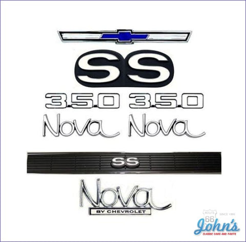 Emblem Kit Ss350 With Oe Die-Cast Rear Trim Panel Gm Licensed Reproduction X