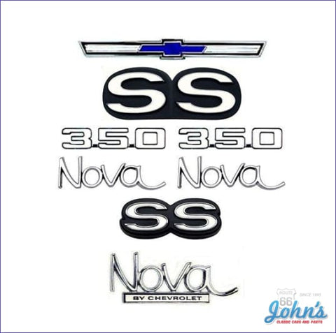 Emblem Kit Ss350 Without Rear Trim Panel Gm Licensed Reproduction X