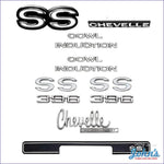 Emblem Kit Ss396 With Cowl Induction Emblems Rear Ss Bumper Pad A