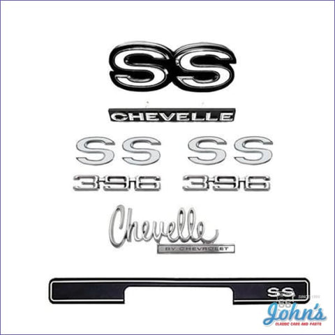 Emblem Kit Ss396 Without Cowl Induction Emblems With Rear Ss Bumper Pad A