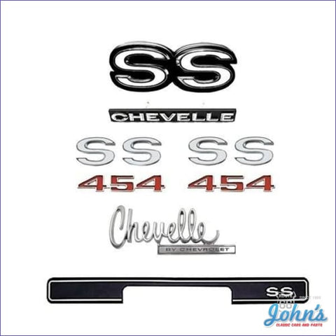 Emblem Kit Ss454 Without Cowl Induction Emblems With Rear Ss Bumper Pad A