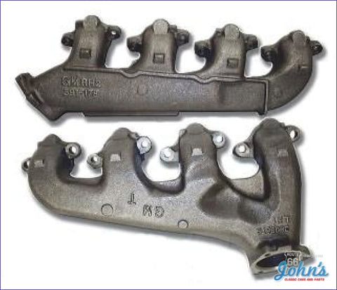 Exhaust Manifolds Bb Without Smog. Pair. Gm Licensed Reproduction. (O/s$5) A F2 X F1