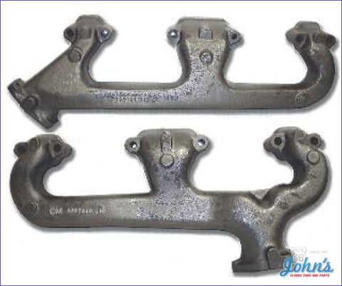 Exhaust Manifolds Sb Without Smog. Pair. Gm Licensed Reproduction. (O/s$5) A F2 X