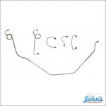 Front Brake Line Kit With Factory Power Disc Brakes. Stainless Steel 5 Pc (Os1) X