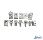 Front Bumper To Body Filler Panel Hardware Kit 14 Piece Set. X