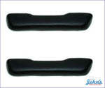 Front Molded Armrest Pads Pair. Available In Black Only. Reproduction Style. X