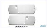 Front Plastic Armrest Chrome Filler Plates- Correct- Pair A