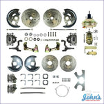 Front &rear Disc Brake Conversion Kit With Power Brakes Drilled & Slotted Rotors. (Os8) X
