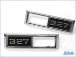 Front Sidemarker Bezels 327 Pair Gm Licensed Reproduction X A
