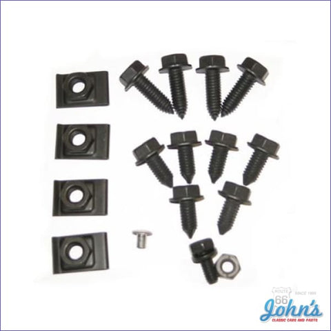 Front Valance Panel Mounting Hardware Kit 17 Piece. A