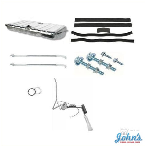 Gas Tank Kit With 3/8 Line Sending Unit Stainless Steel Tank And Straps. (Os3) F1