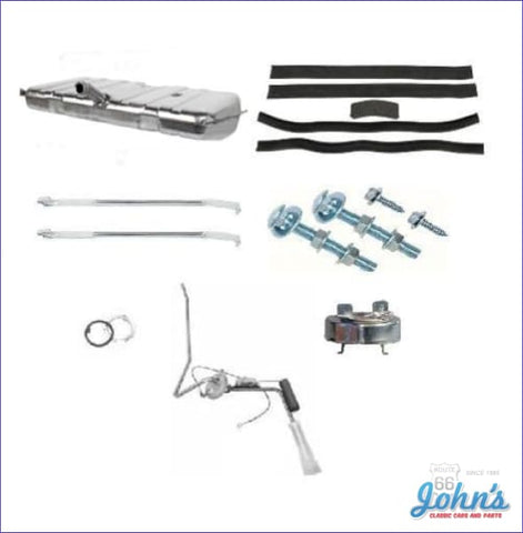 Gas Tank Kit With 3/8 Single Line Sending Unit Stainless Steel Tank And Straps. (Os4) F1