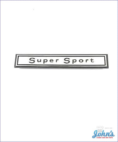 Glovebox Bezel Emblem Super Sport - Gm Licensed Reproduction A
