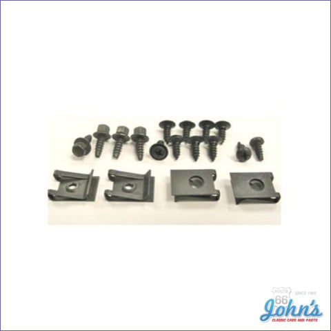 Glovebox Door And Stop Mounting Hardware Kit. 18Pc F2