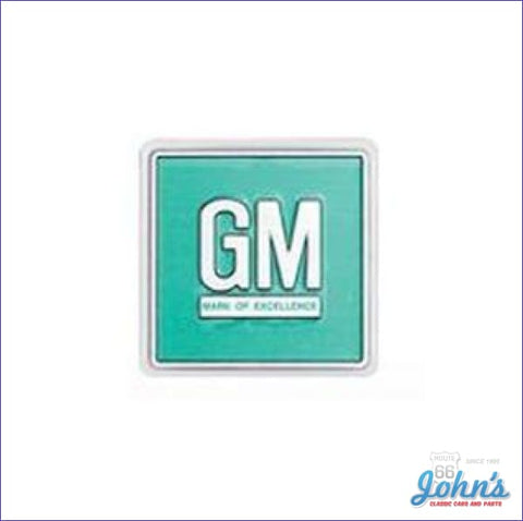 Gm Mark Of Excellence Door Emblem Aqua Metal Type Sticker. Each A X