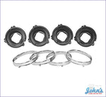 Headlight Mounting Bucket And Ring Kit- 8Pc A