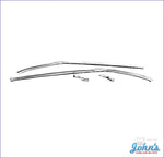 Headliner Side Chrome Moldings 4Pc With Clips. 2Dr Coupe. (Os1) A