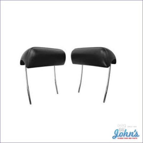 Headrest Assemblies For Bucket Seats - Black. Pair A X