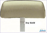 Headrest Assemblies With Curved Bar- Pair Gm Licensed Reproduction Camaro 1969 / Ivy Gold V F1