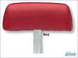 Headrest Assemblies With Straight Bar- Pair Gm Licensed Reproduction Camaro 1969 / Red R F1